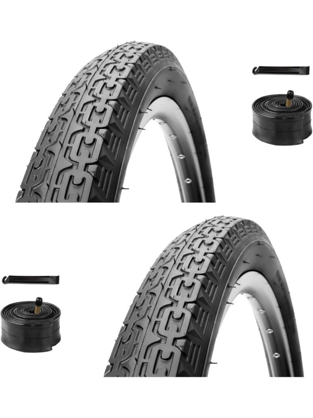 26" Beach Cruiser Bike Tires Set - 2.125" Folding Bicycle Tires with Inner Tubes
